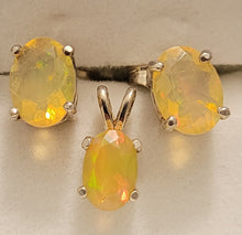 Load image into Gallery viewer, Facetted Opal Pendant and Earrings Set - RW-CD20-E0006
