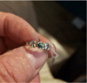 Opal Chip Mosaic Ring - Heart Shank Opal - CD20-CR0006