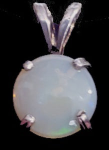 Solid Semi-Crystal Pendant with Blue Green - CD20-P0008