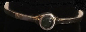 Bright Multi-Colour Opal Ring in 1mm Wide Sterling Silver - CD20-R005