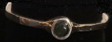 Bright Multi-Colour Opal Ring in 1mm Wide Sterling Silver - CD20-R005