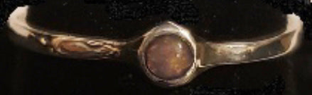 Bright Multi-Colour Opal Ring in 1mm Wide Sterling Silver - CD20-R008